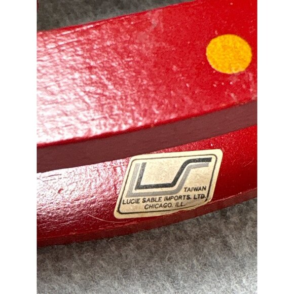 Vintage Wooden Rocking Horse Figurine by Lucie Sable Imports Ltd Taiwan 1980s - Picture 5 of 9